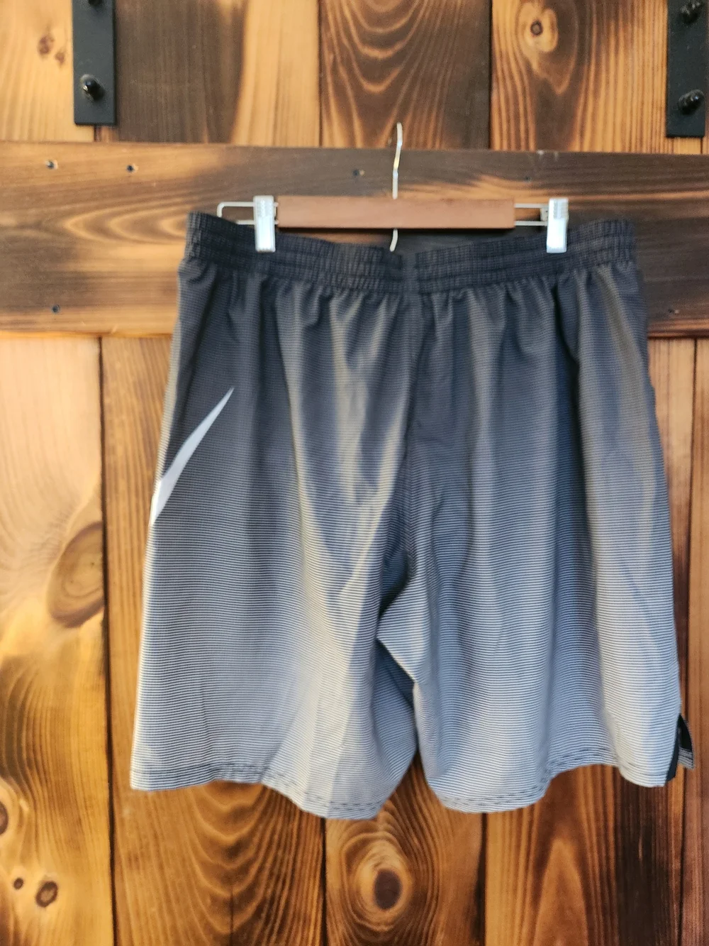 Nike Black and White Athletic Style Swim Shorts